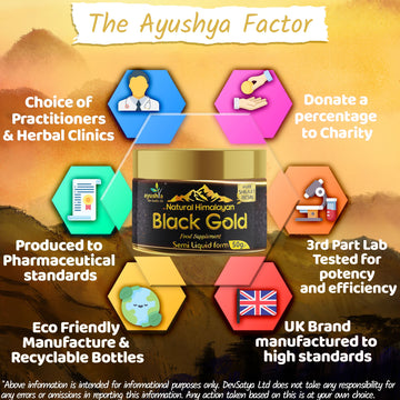 Black Gold Pure Himalayan Shilajit Resin, Natural Source of Fulvic Acid - 50 grm