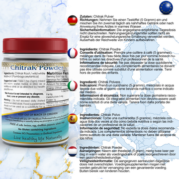 Chitrak Powder Plumbago zeylanica EU Certified