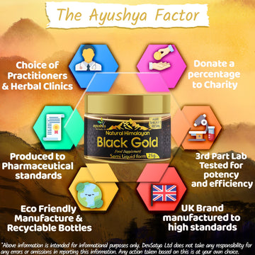 Black Gold Pure Himalayan Shilajit Resin, Natural Source of Fulvic Acid - 25 grm