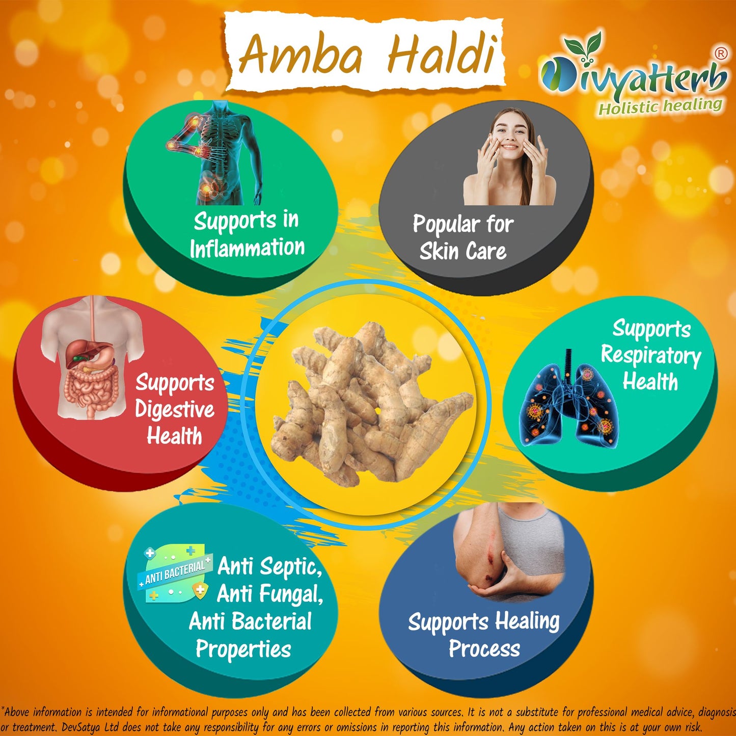 Amba Haldi Curcuma Amada Powder Herb Benefit