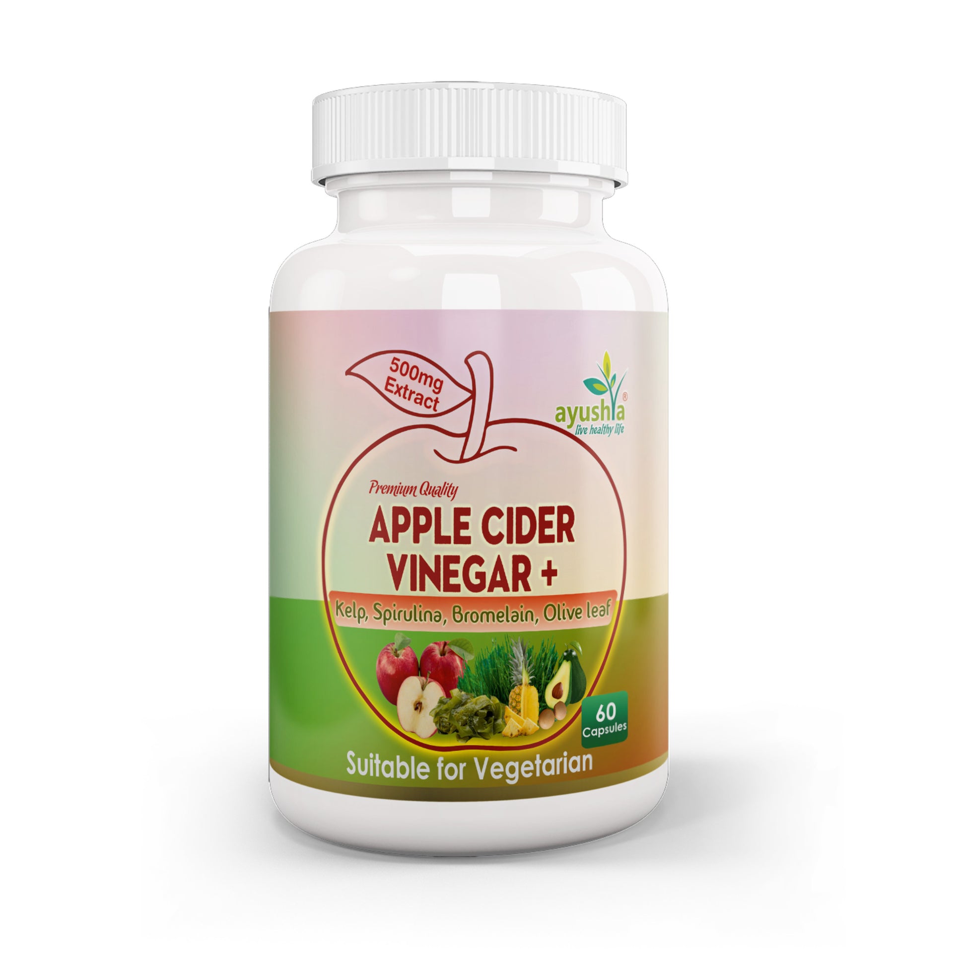 Apple Cider Vinegar Capsule with Kelp Spirulina Bromelain Olive Leaf