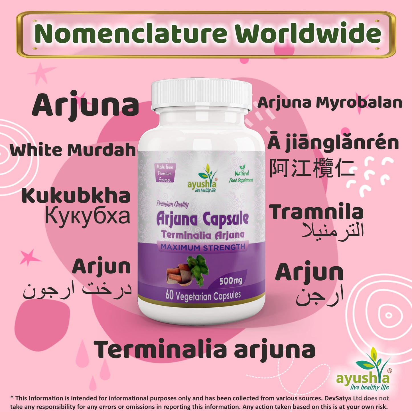 Arjuna Capsule Synonyms Vernacular Names