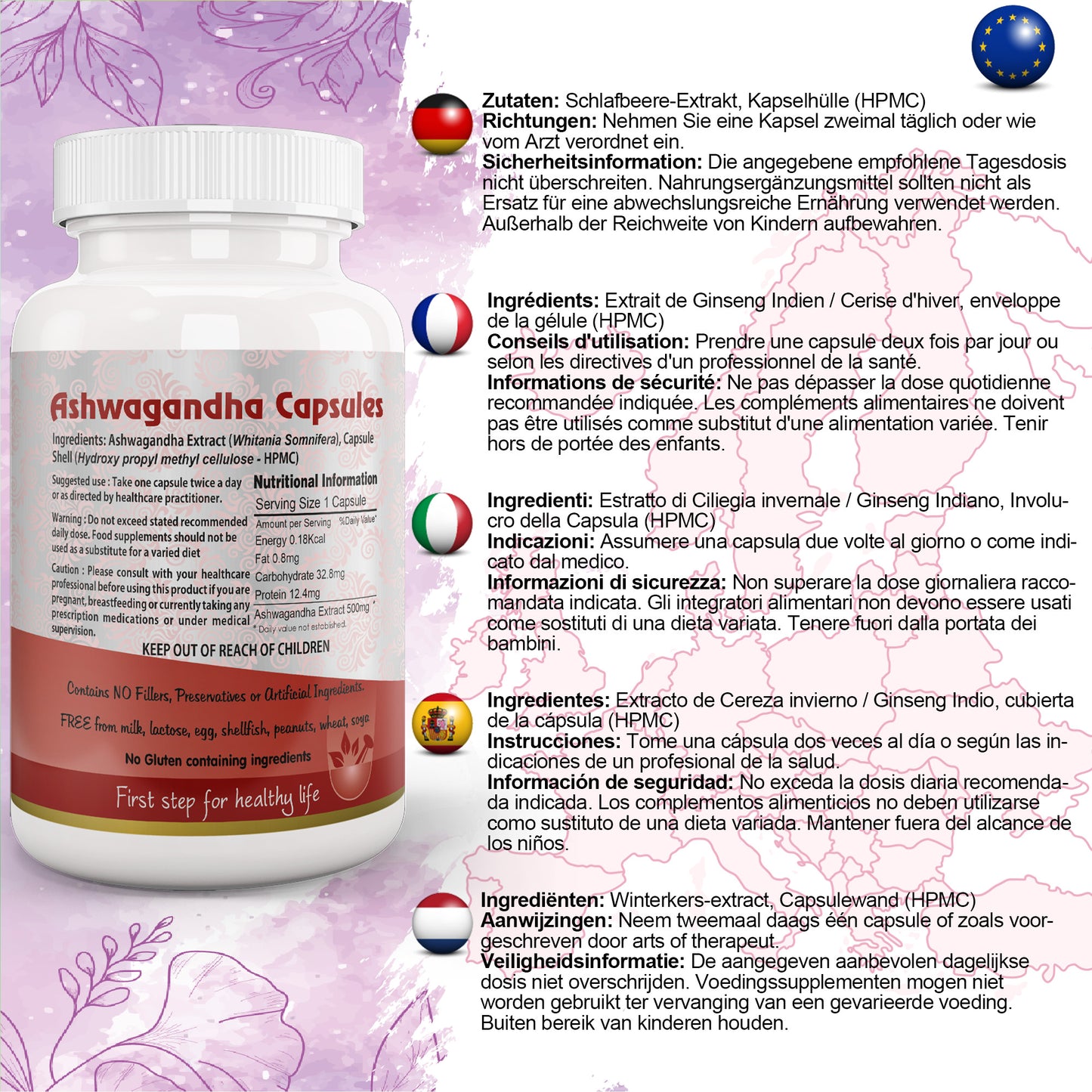 Ashwagandha Capsule EU Certified