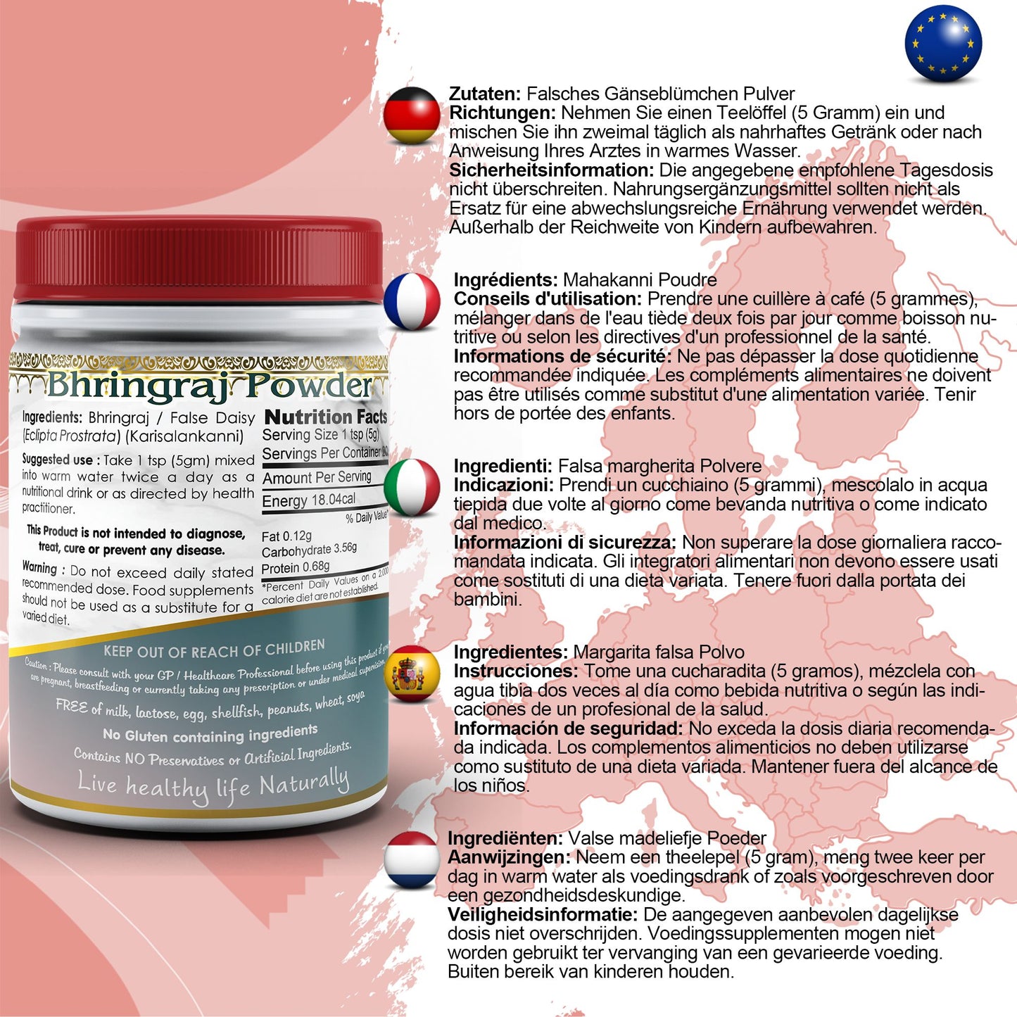 Pure Bhringraj Powder EU Certified