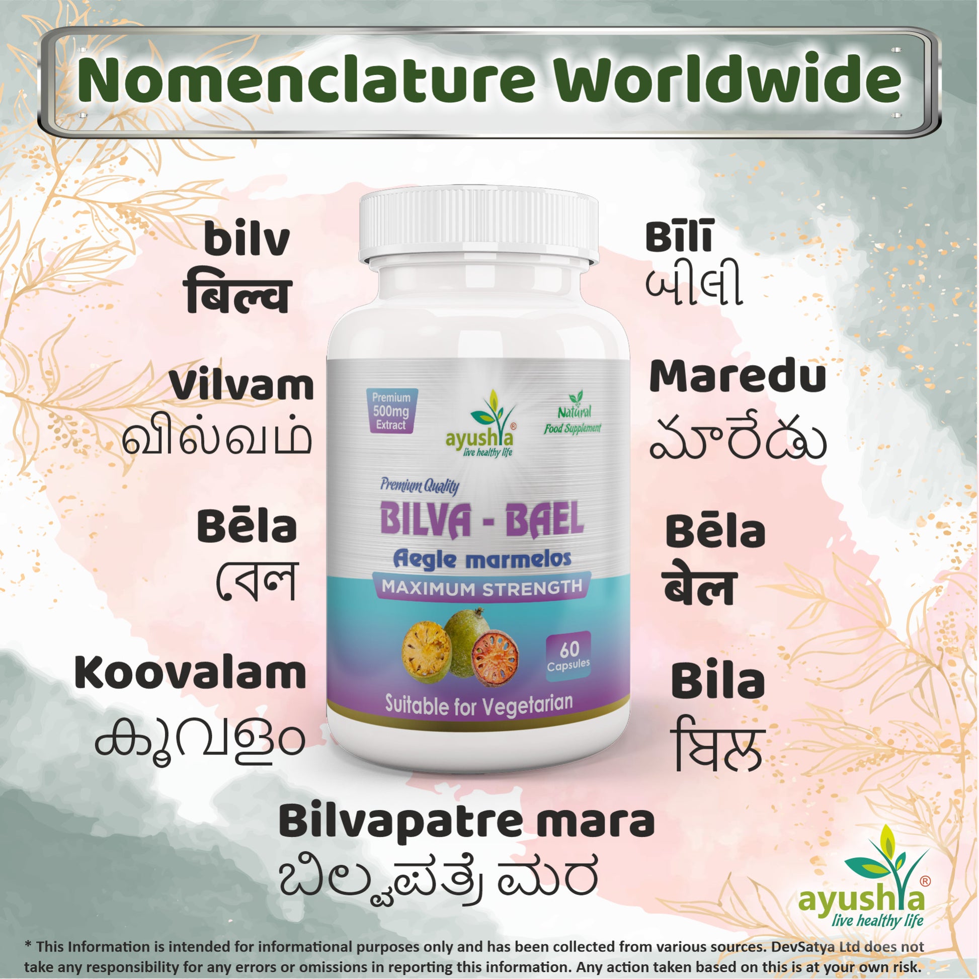 Bilva Bael Leaf Capsule Regional Names Synonyms 