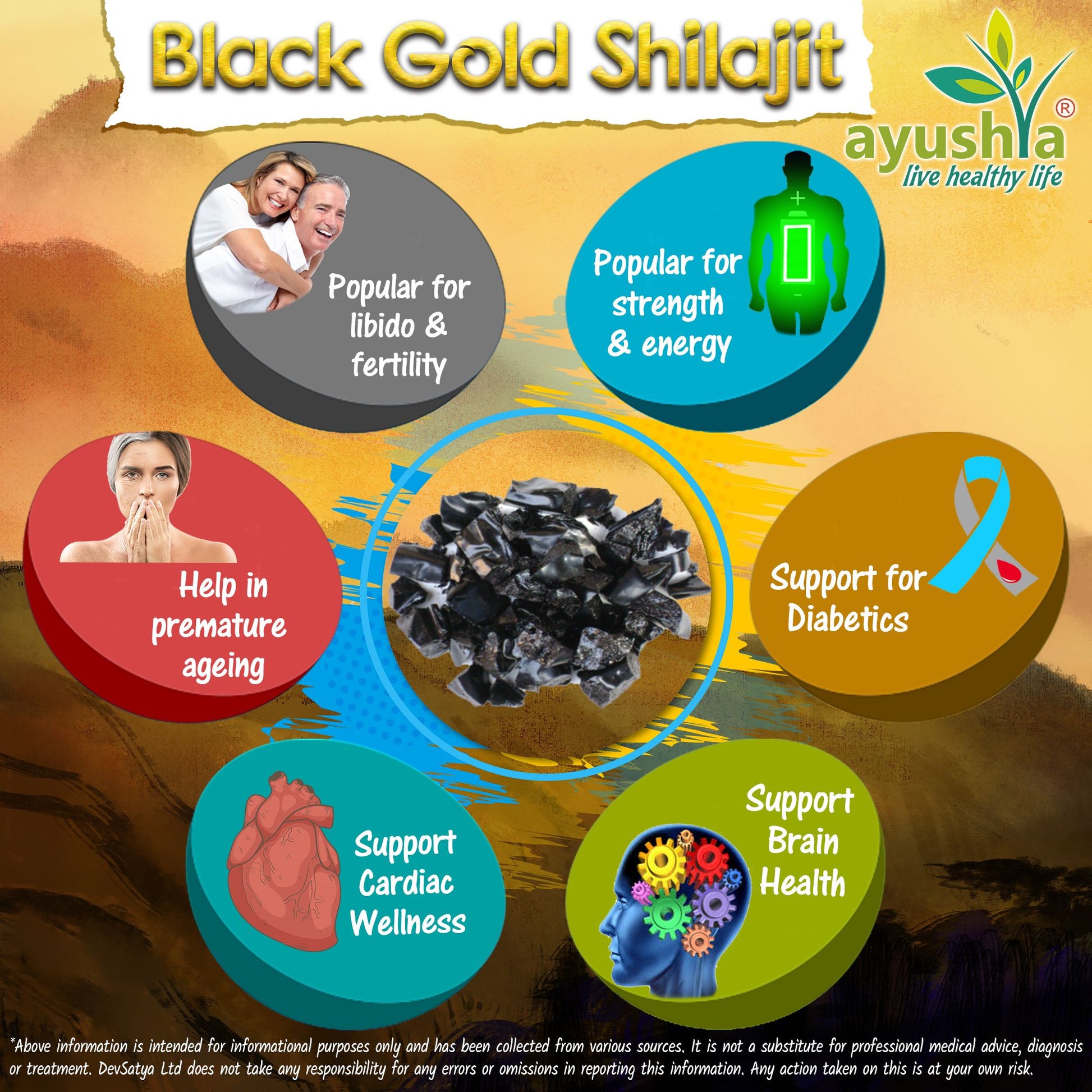 Black Gold Pure Himalayan Shilajit Resin Natural Source of Fulvic Acid Herb Benefit