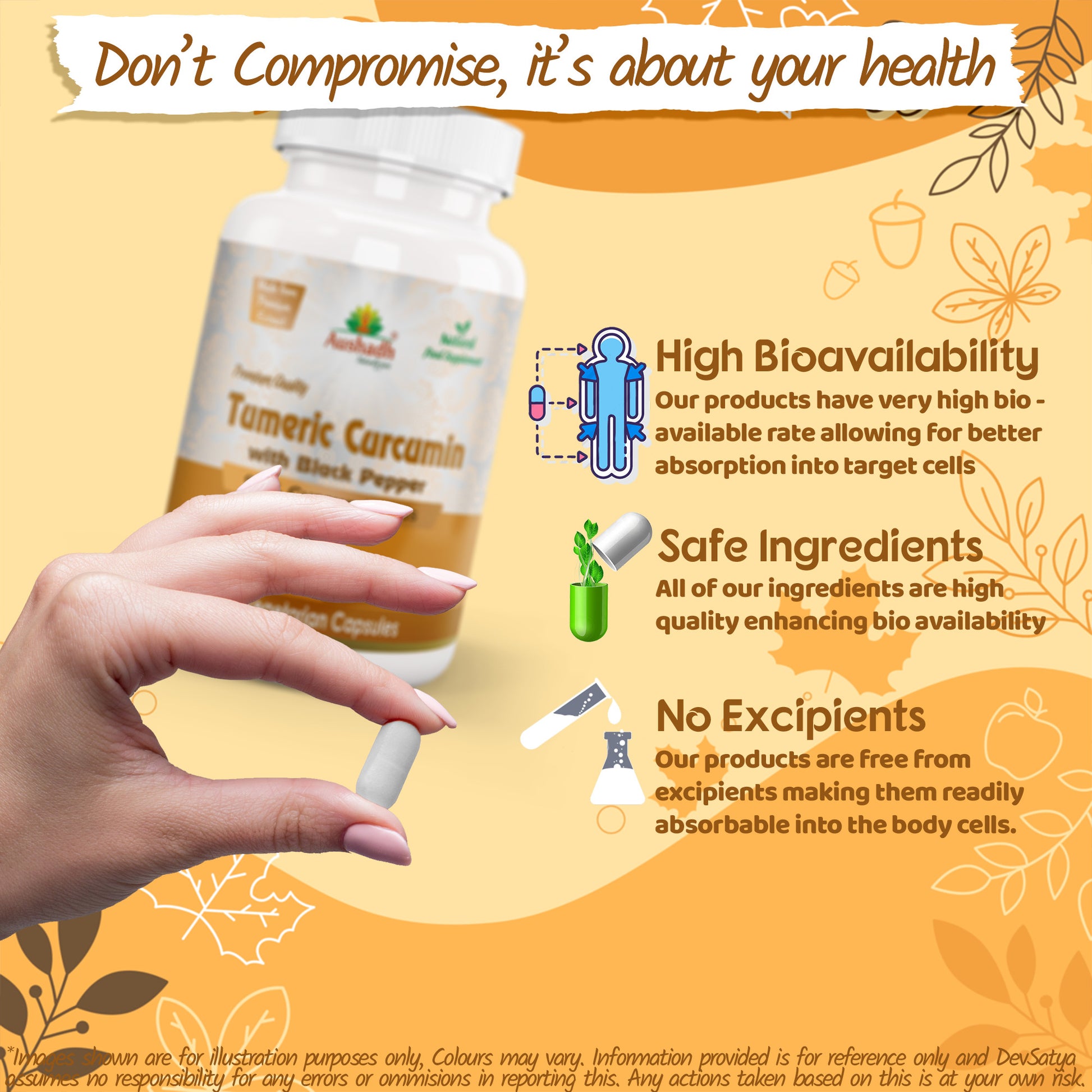 Curcumin Turmeric Capsule with Piperine Bioavailability