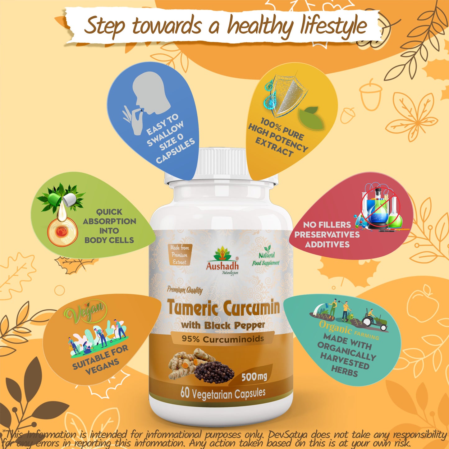 Curcumin Turmeric Capsule with Piperine Potency Organic