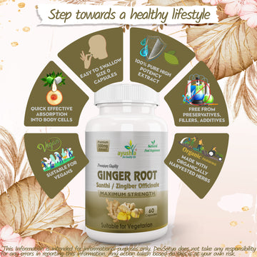 Ginger Root Sunthi Capsule Potency Organic