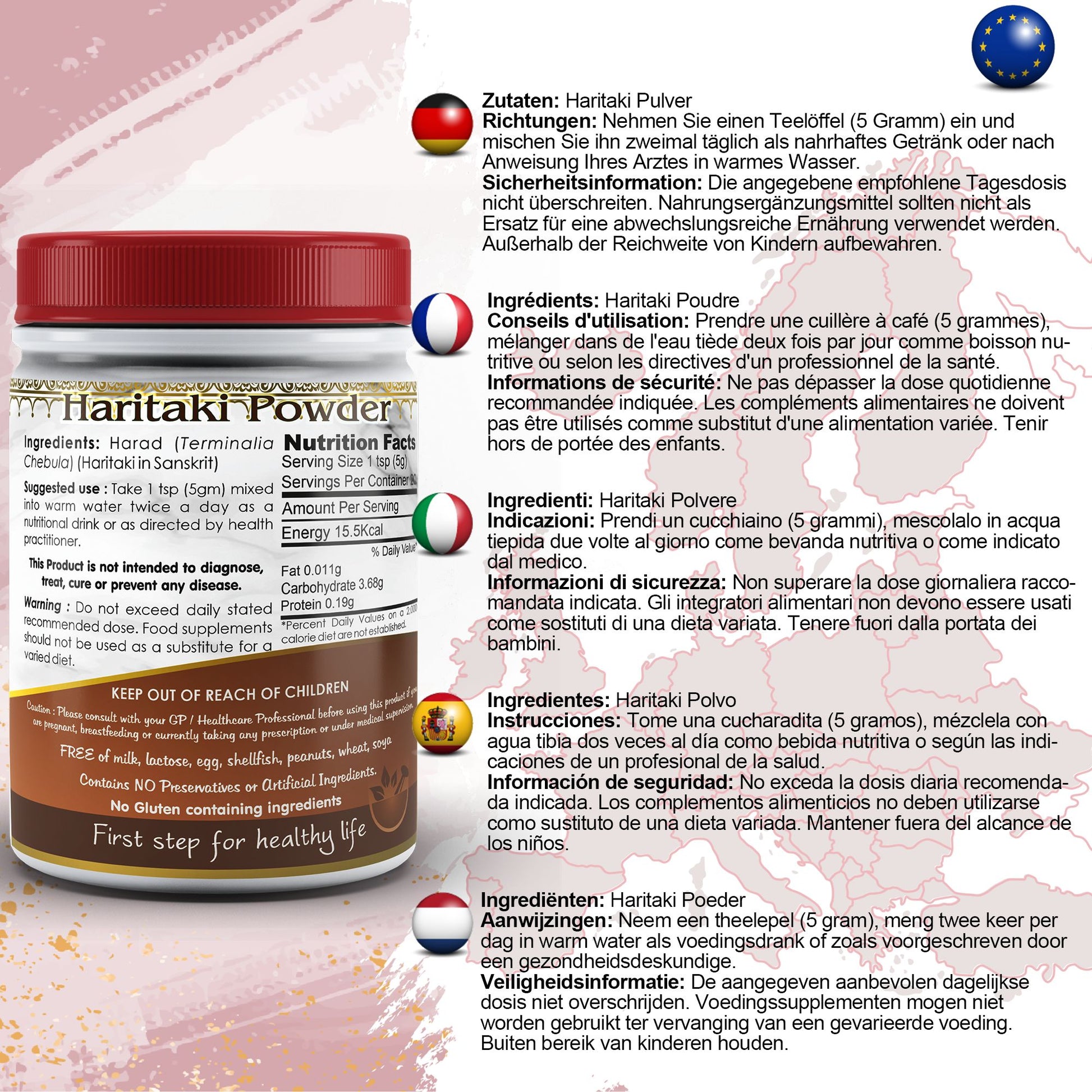 Harad Haritaki Powder EU Certified