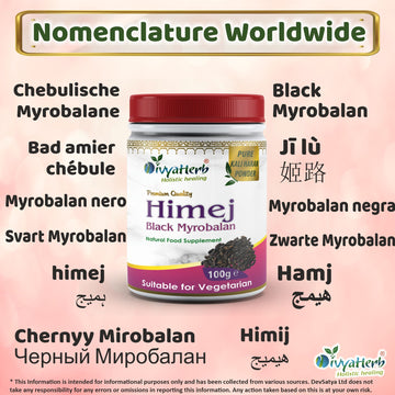 Himej Black Myrobalan Powder Synonyms Vernacular Names