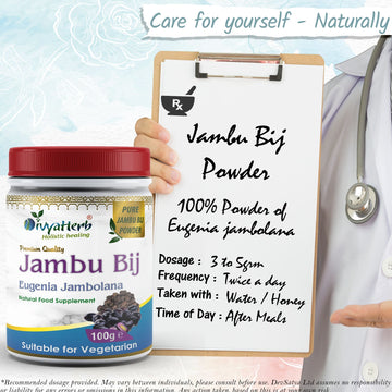 DivyaHerb Jambu Bij Powder 100 gram - Daily Wellness Support