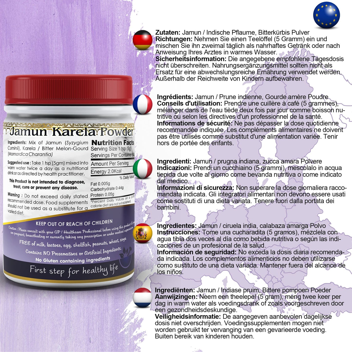 Jamun Karela Powder EU Certified