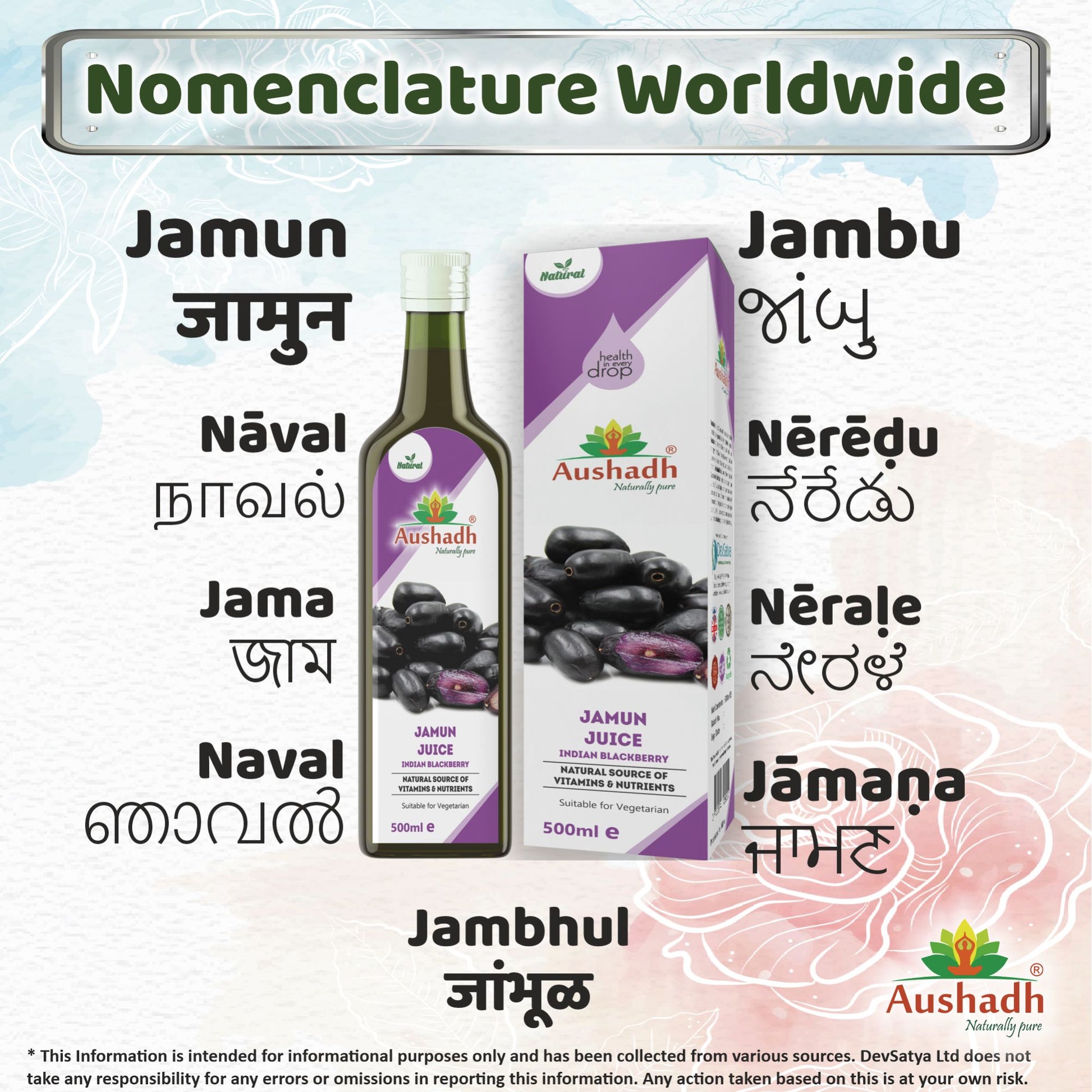 Jamun Juice Indian Blackberry Regional Names Synonyms 