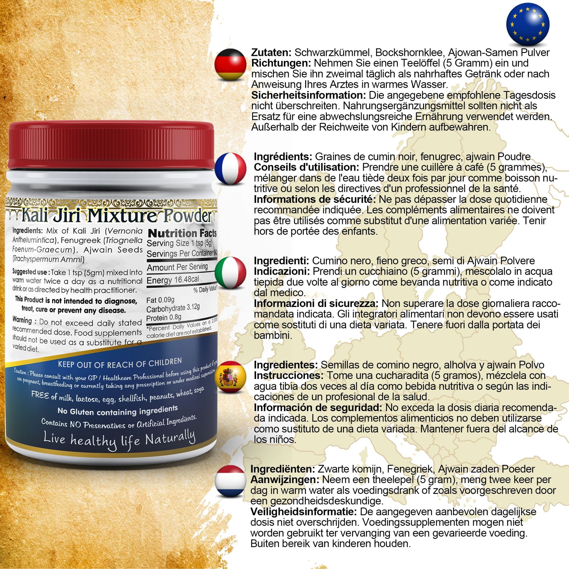 Kali Jiri Mixture Powder EU Certified