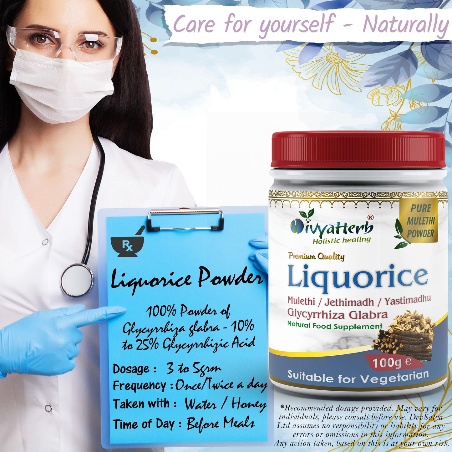 Liquorice Root Powder Yastimadhu Mulethi Jethimadh Prescription