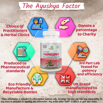 Ayushya Mamejavo Capsules (Enicostemma) Liver & Metabolic Wellness Support - Vegan, Gluten Free, Non-GMO, 60 Capsules