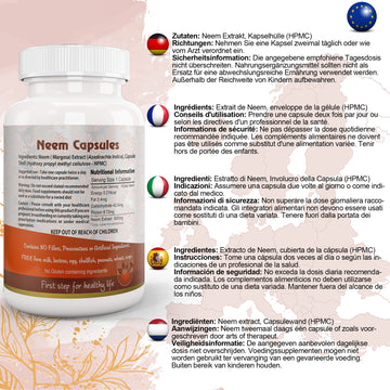 Neem Margosa Capsule EU Certified