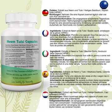 Neem Tulsi Capsule EU Certified