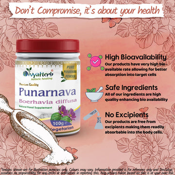 Punarnava Powder Boerhavia Diffusa Bioavailability