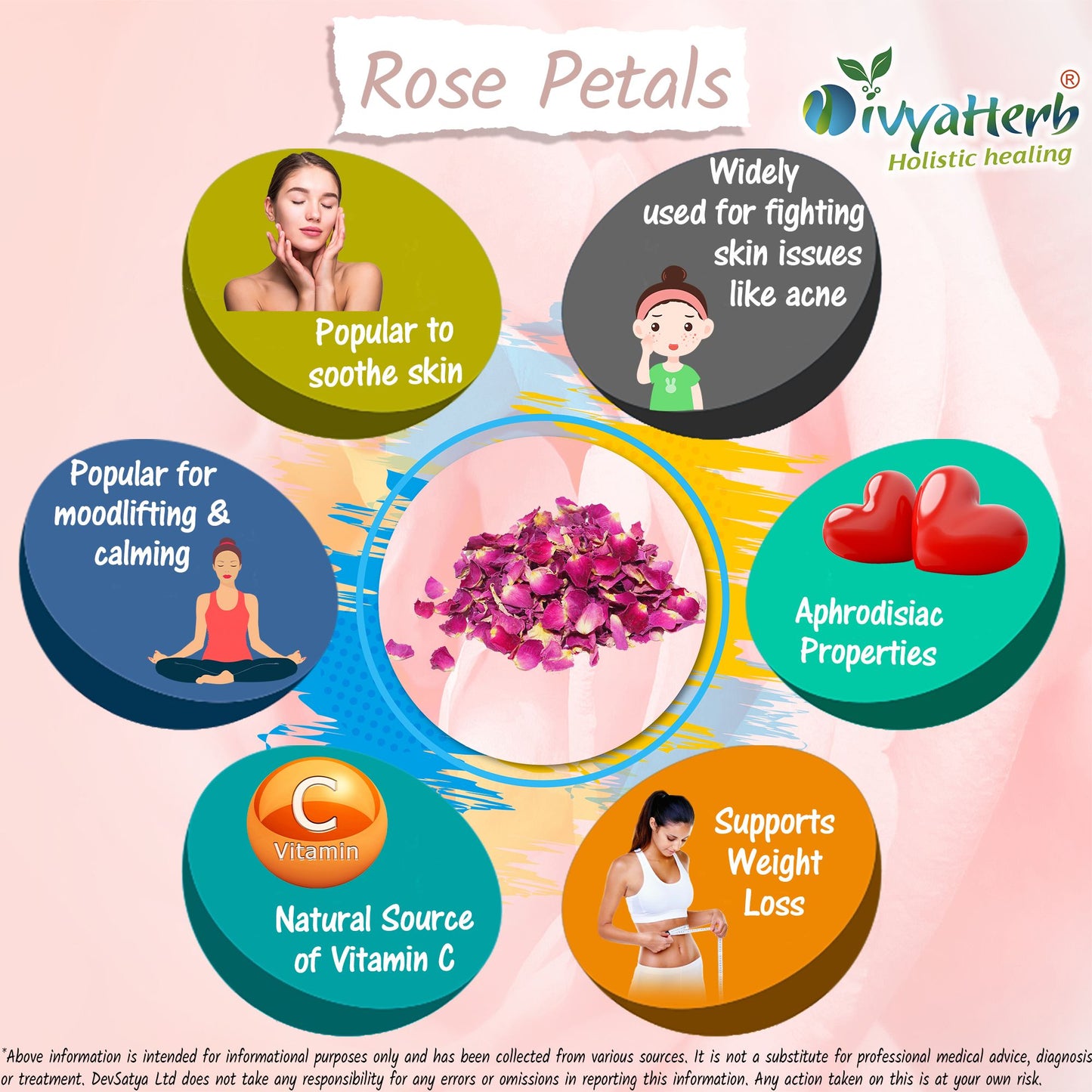 Rose Petals Powder Herb Benefit