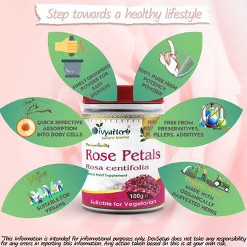 Rose Petals Powder Potency Organic