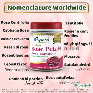 Rose Petals Powder Synonyms Vernacular Names