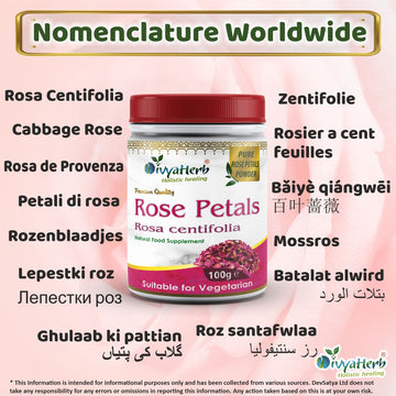 Poudre de pétales de rose