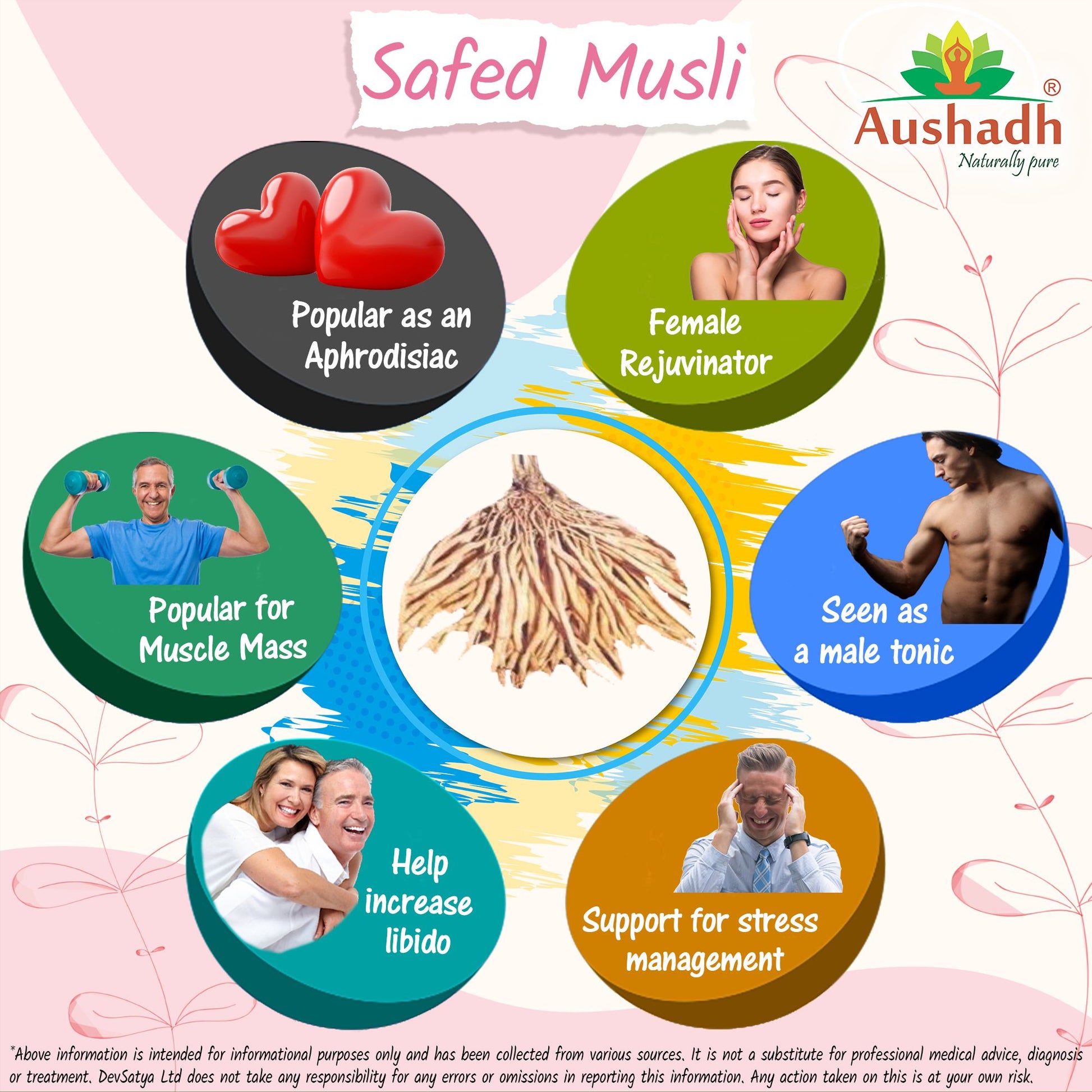 Safed Musli Powder Chlorophytum Borivilianum Herb Benefit