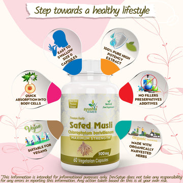 Capsule Musli de Safed (Chlorophytum Borivilianum)