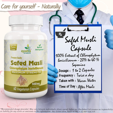 Capsule Musli de Safed (Chlorophytum Borivilianum)