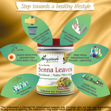 Senna Leaves Powder Mindiaval Potency Organic