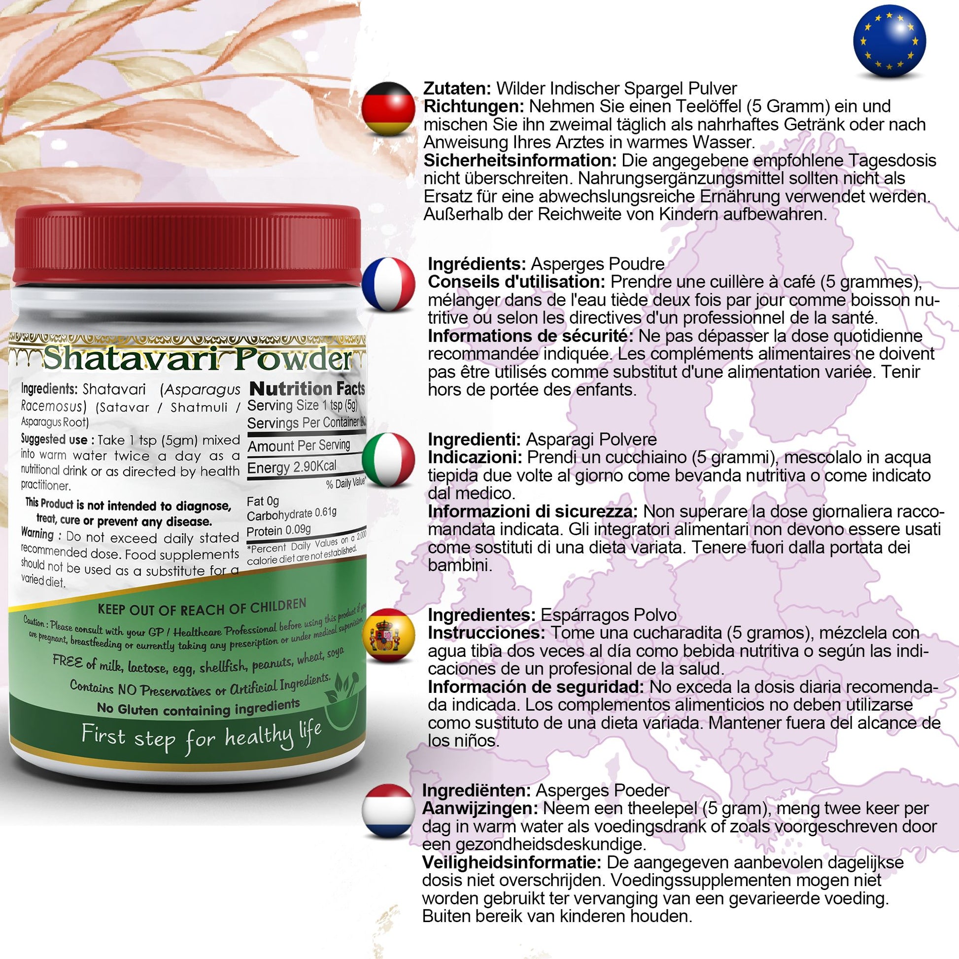 Shatavari Powder EU Certified