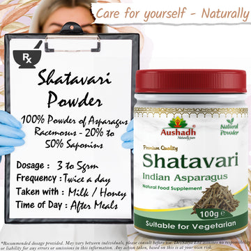 Aushadh Shatavari Powder 100 gram - Women's Wellness Support
