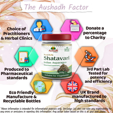 Aushadh Shatavari Powder 100 gram - Women's Wellness Support