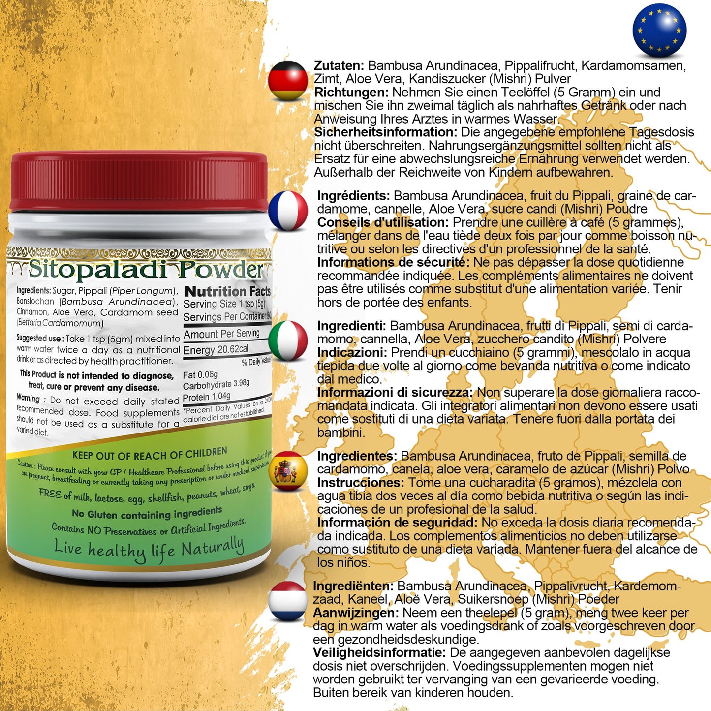 Sitopaladi Powder EU Certified