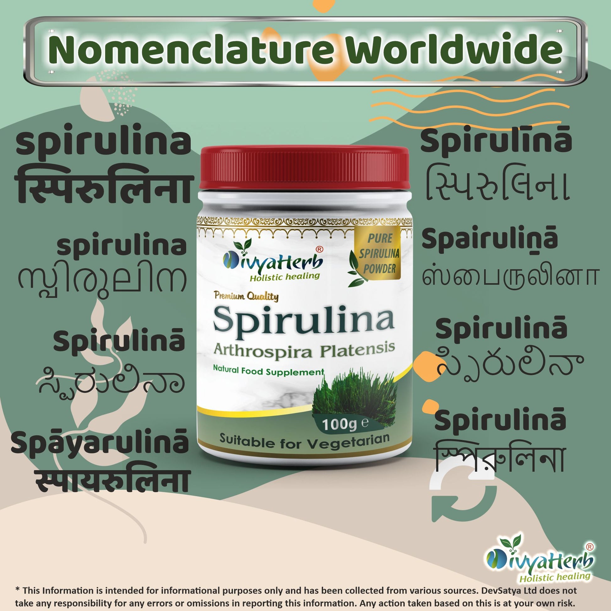 Spirulina Powder Regional Names Synonyms 