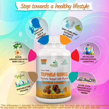 Triphala Guggul Capsule Potency Organic