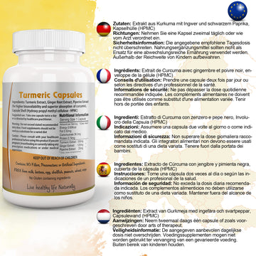 Turmeric with Ginger and Black pepper Capsule EU Certified